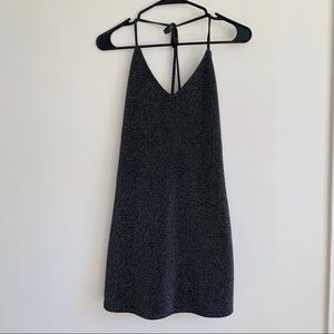 Zara Black and Silver Shimmer Sleeveless Dress​ women’s size medium